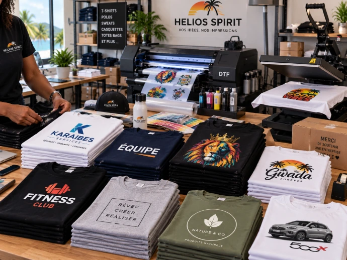 Personnalisation de t-shirts HELIOS SPIRIT