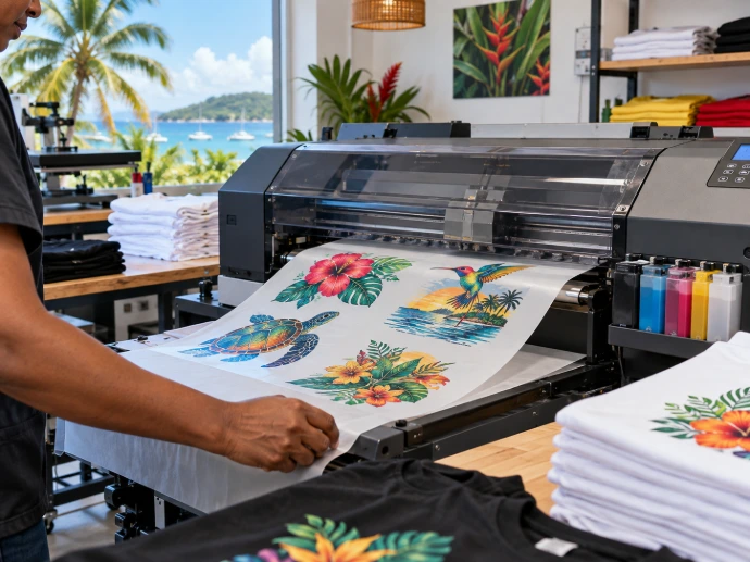 Atelier d’impression textile DTF